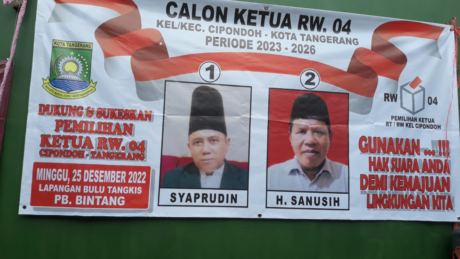 Pemilihan Calon Ketua RW.004 Cipondoh Kota Tangerang Periode 2023-2026 Berjalan Secara Transparan