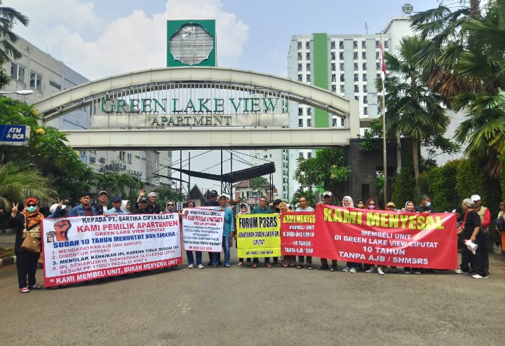 Viral, 10 Tahun Konsumen Apartemen Green Lake View Ciputat Tidak Mendapatkan Haknya