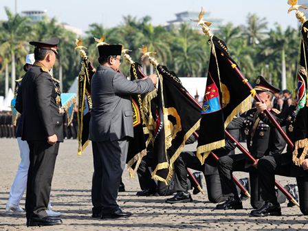 PERINGATAN HUT BHAYANGKARA KE 79 TERJADI DI MONAS