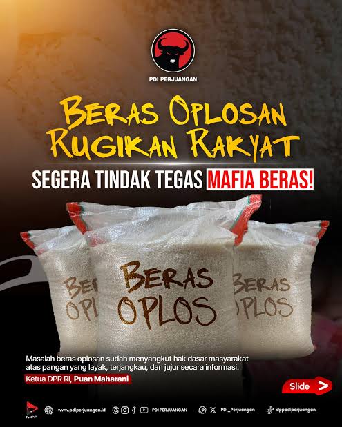 DESAKAN DPR MENGUAT: SEGERA UNGKAP 212 MEREK BERAS OPLOSAN