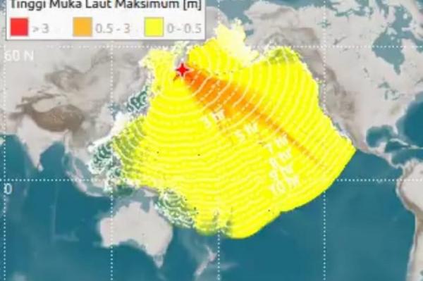 LOKASI INDONESIA TERDAMPAK TSUNAMI KECIL IMBAS GEMPA RUSIA
