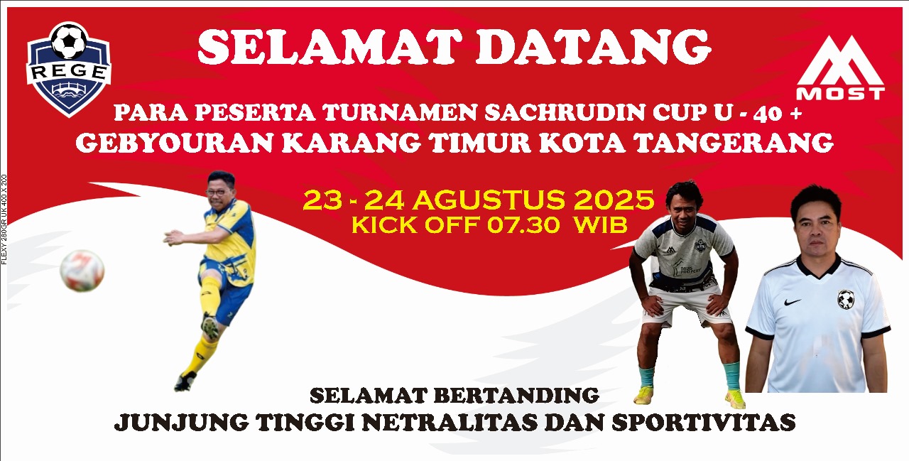Gebyuran Karang Timur Gelar Turnamen Sachrudin Club U 45 Sekota Tangerang HUT RI ke-80