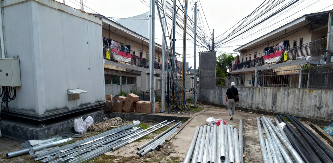 Pemasangan ICONNET dan Penarikan Kabel Tanpa Safety di Jalan Panglima Polim Tangerang, Pekerja Tak Bisa Tunjukkan Surat