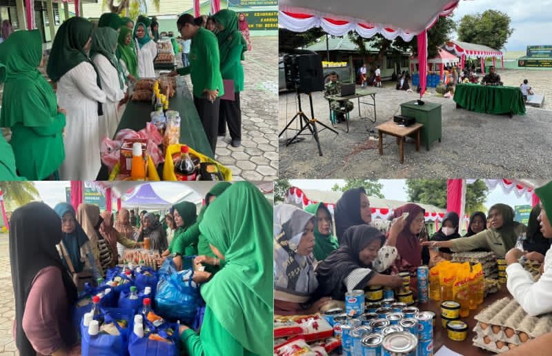 Bantu Warga Penuhi Kebutuhan Pokok Jelang Idul Fitri 2026, Kodim Namlea Gelar Bazar Murah